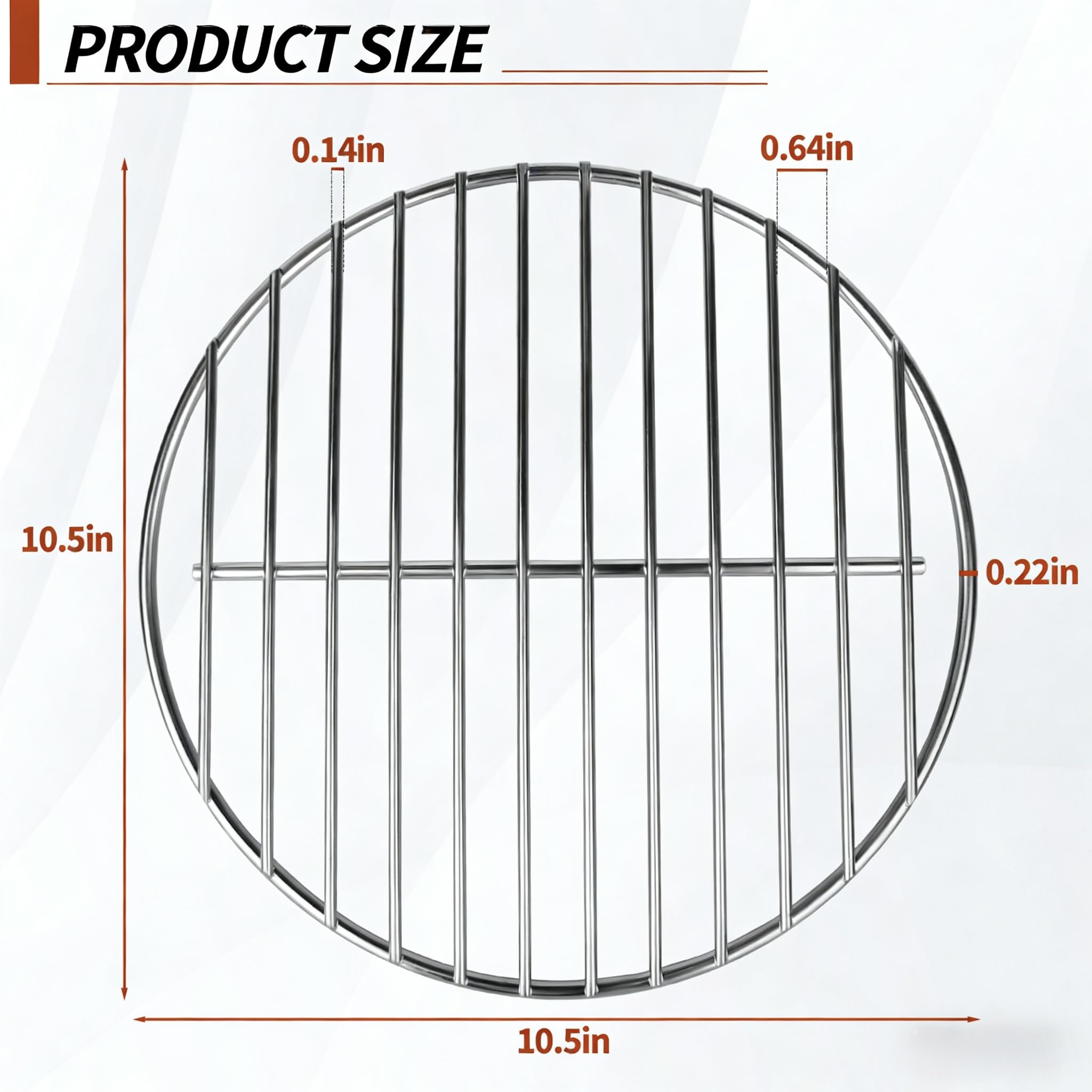 Dinlon heavy-duty steel charcoal grate withstands high heat for durable Weber grill parts.