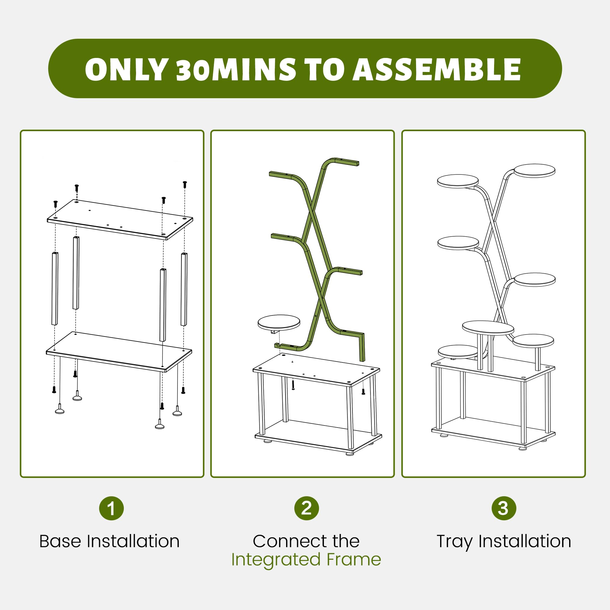 DIOOSN 60-inch tall footprint fits corners, balconies, and small rooms.