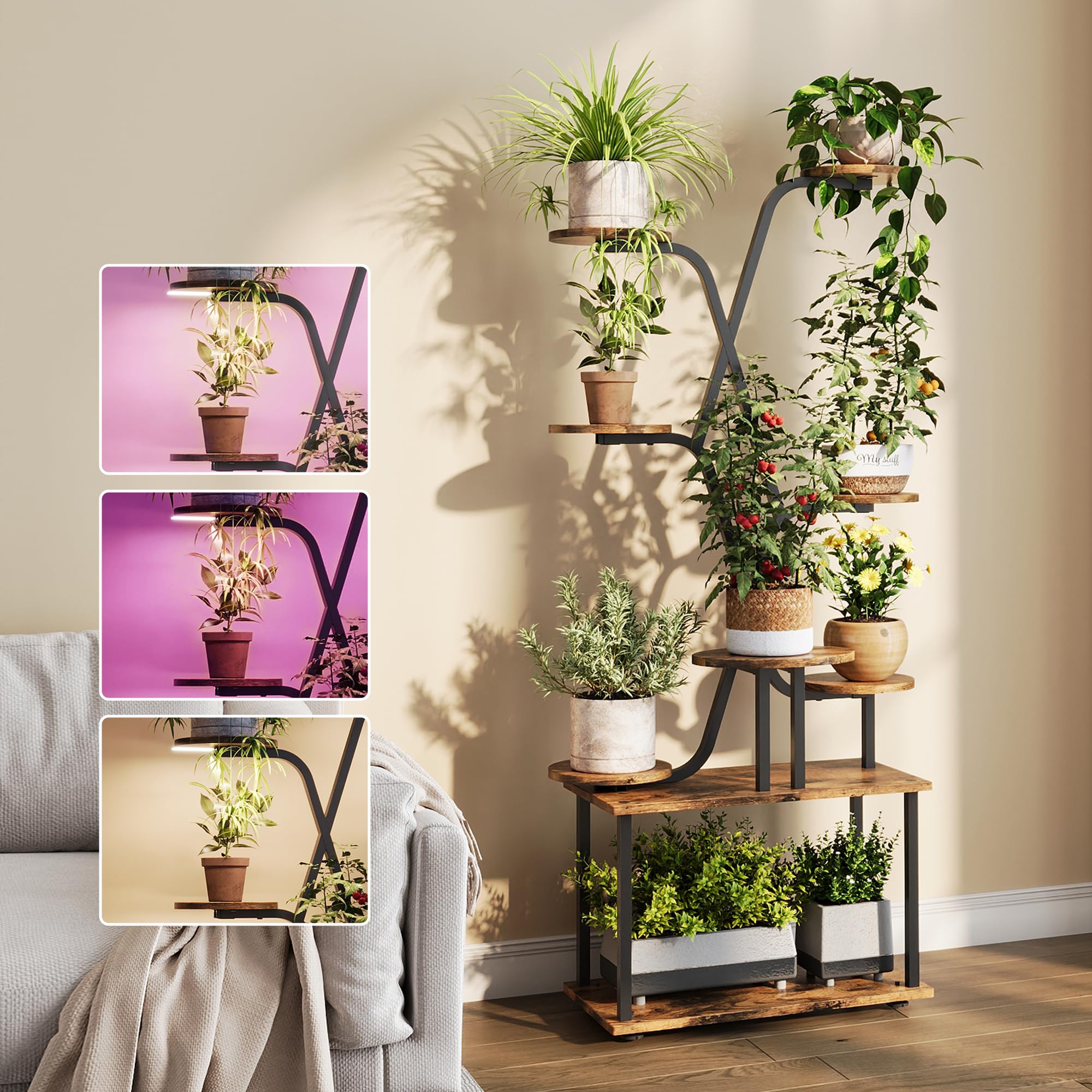 DIOOSN sturdy shelves support up to 44 lbs per tier.