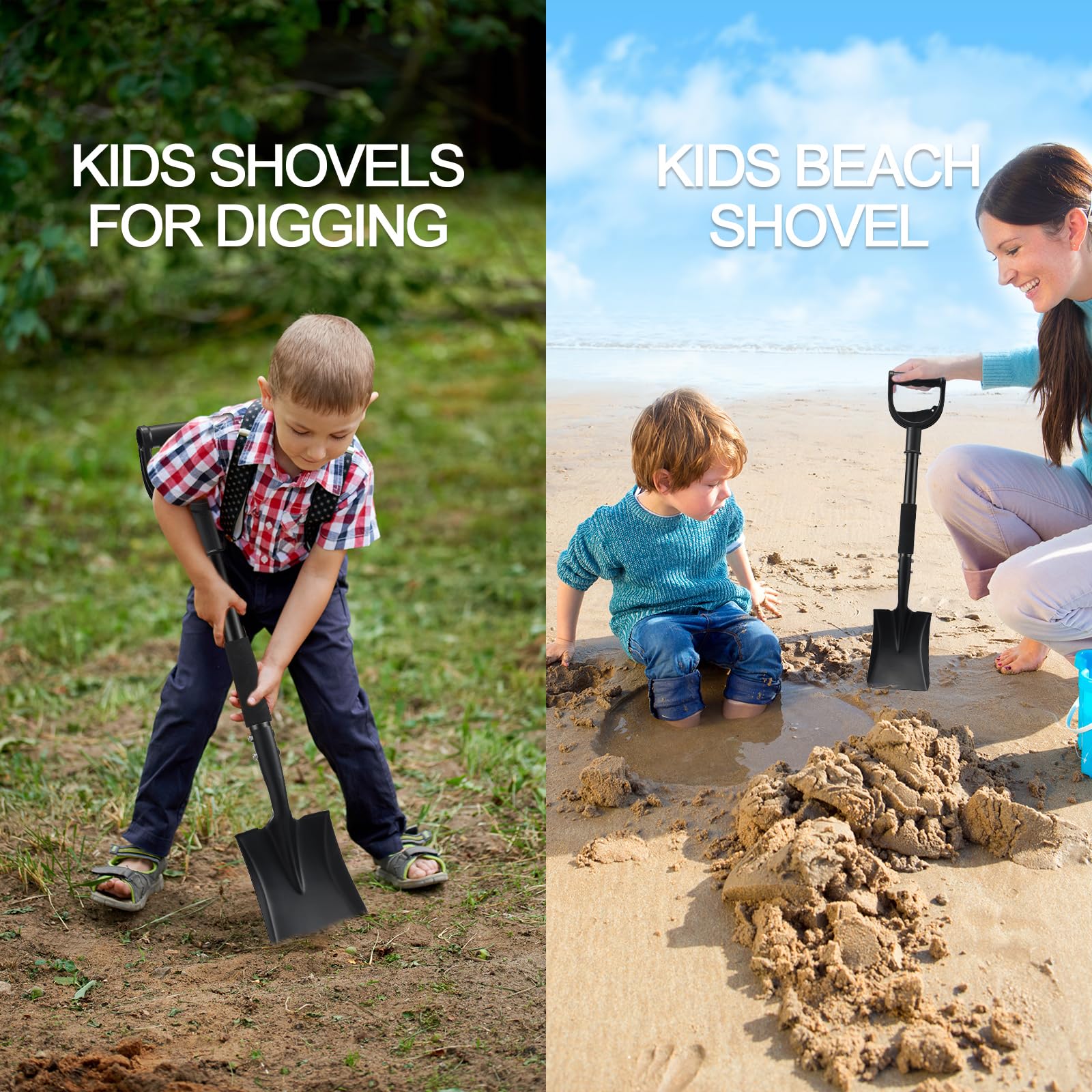 DIOVPLX Garden Flat Shovel multi-purpose tool ideal for digging, transplanting, and camping.