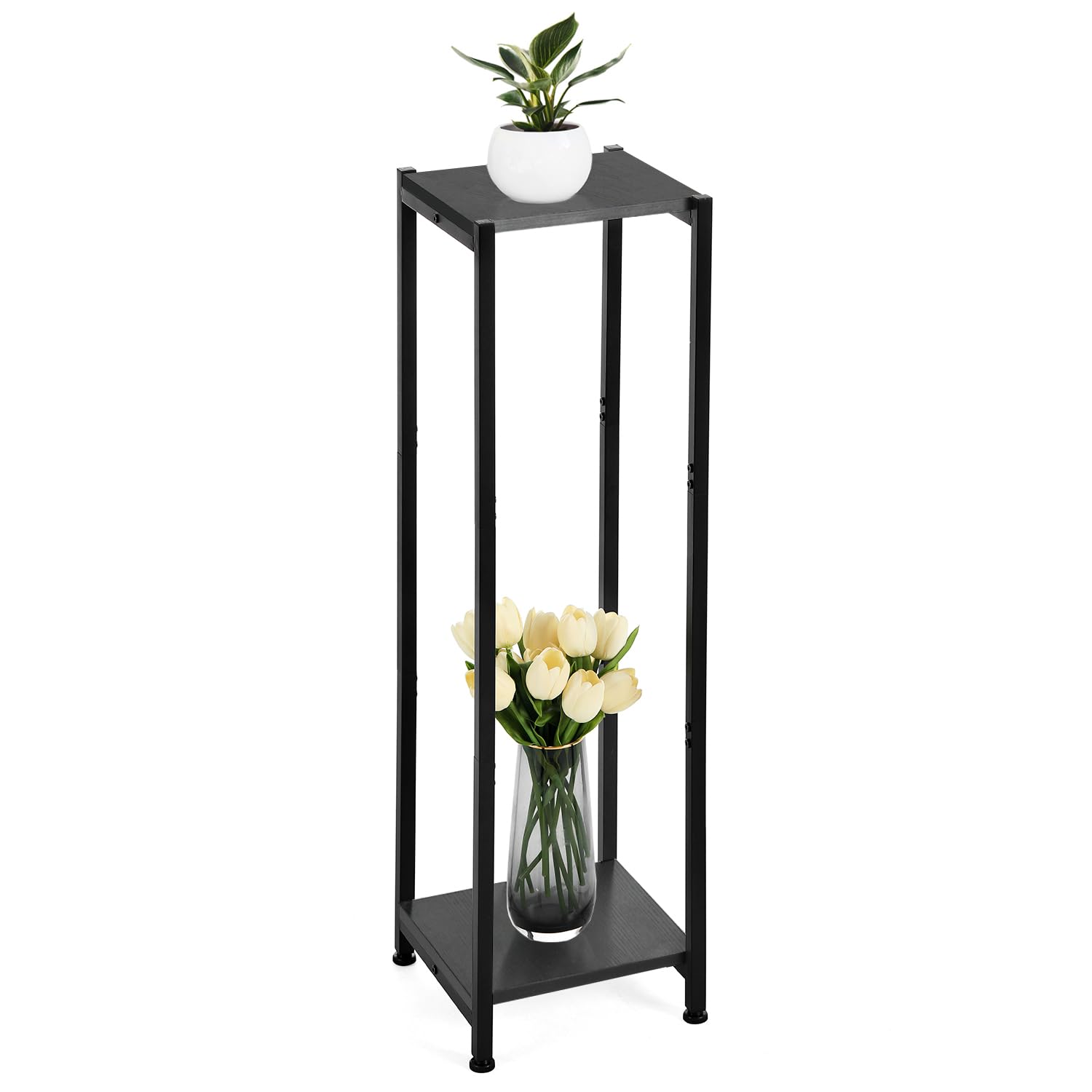 Dipion extra tall plant stand 40-inch front view highlights space-saving design