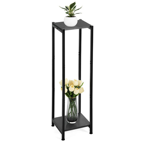 Dipion extra tall plant stand 40-inch front view highlights space-saving design