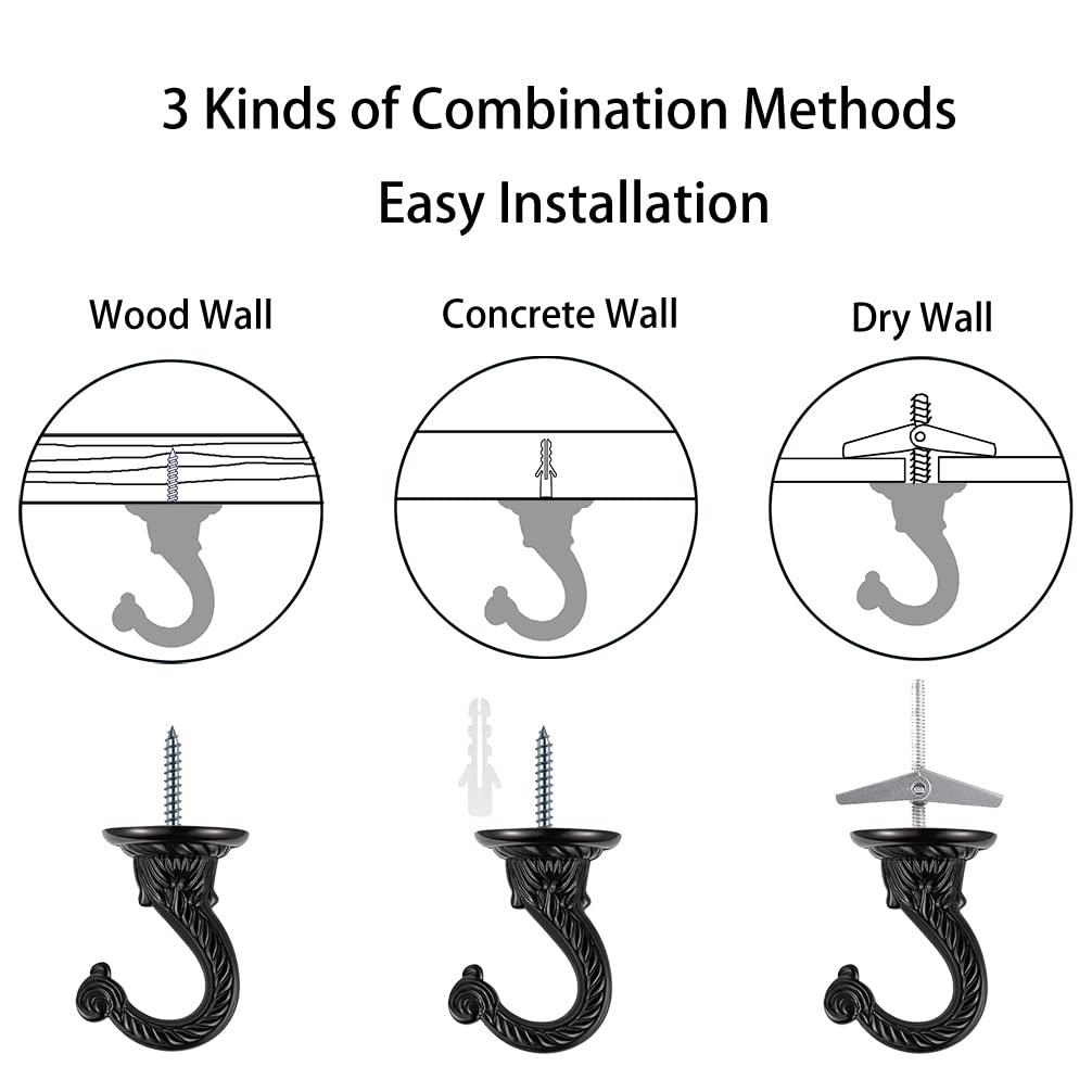 Diplambr ceiling hook ideal for hanging plants and wind chimes.