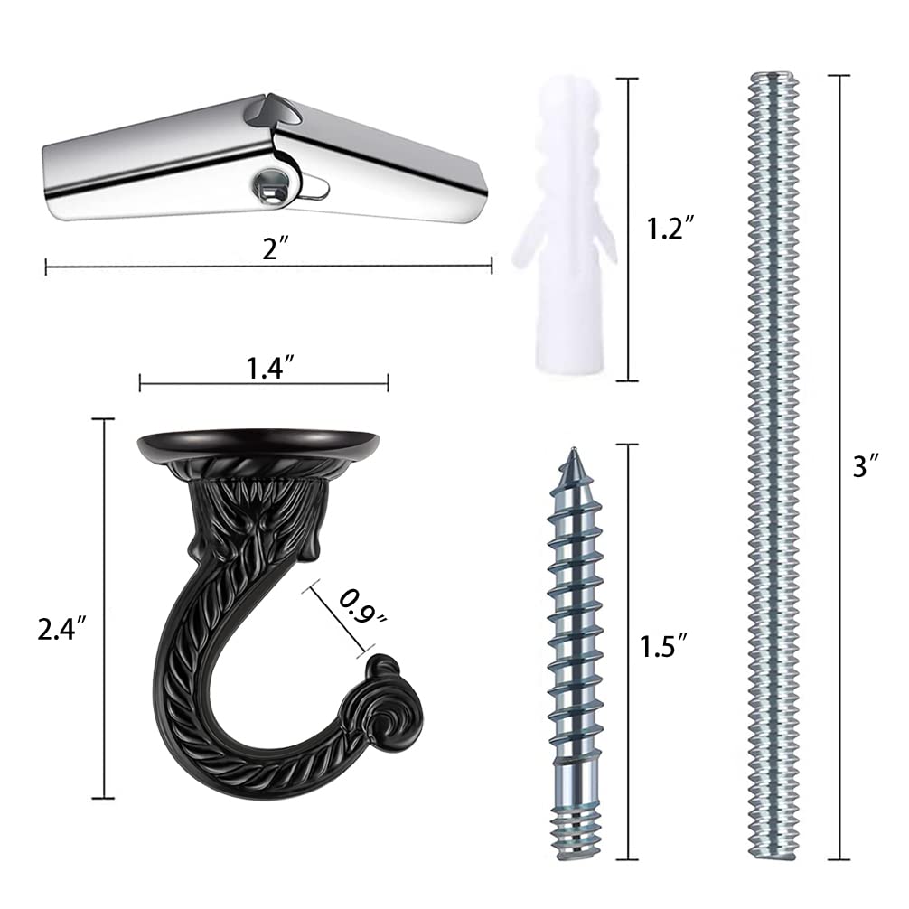 Diplambr Swag Hook installation on solid walls with pointed screws.