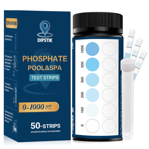 DIPSTIK phosphate test kit packaging for quick at home pool testing