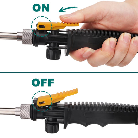 Diraeen adjustable twist nozzle switches from fine mist to straight stream.