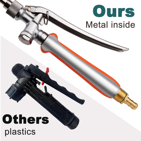 Brass barbs for 3/8 and 1/4 inch hoses ensure leak-free connections.