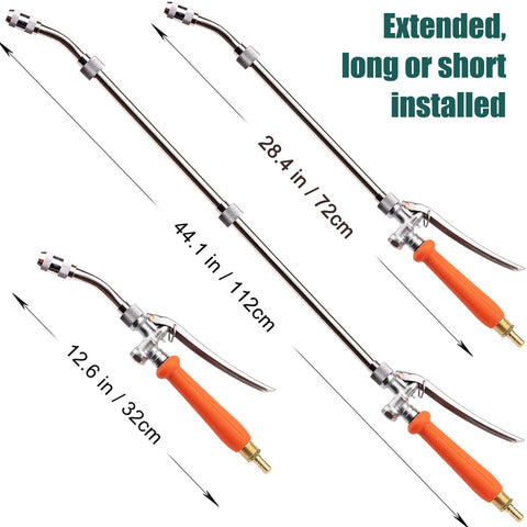 Hose quick-connectors for 1/2 and 3/8 inch hoses enable fast setup.