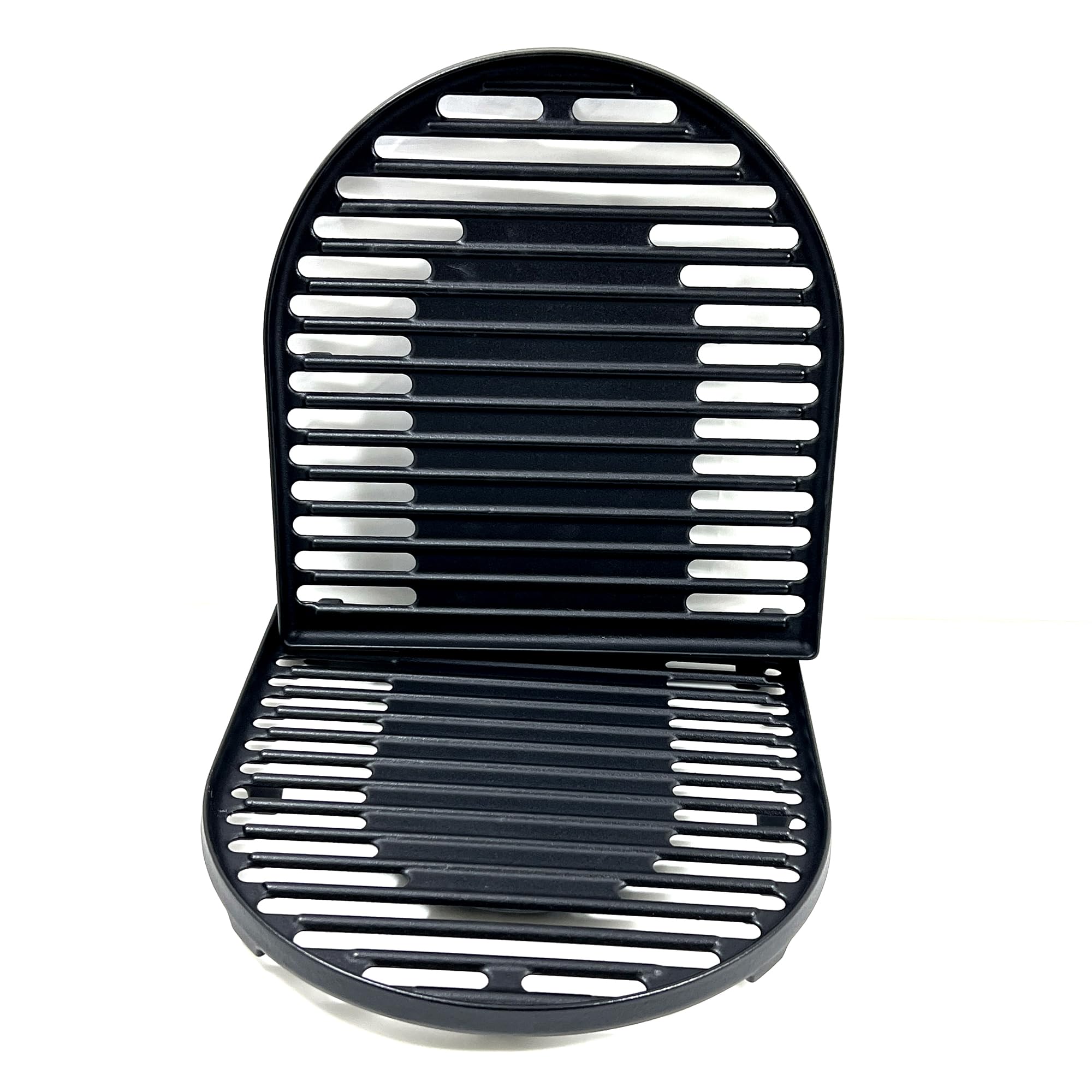 Direct Store DC126 cast iron grill grate on Coleman RoadTrip for even heat and sear.