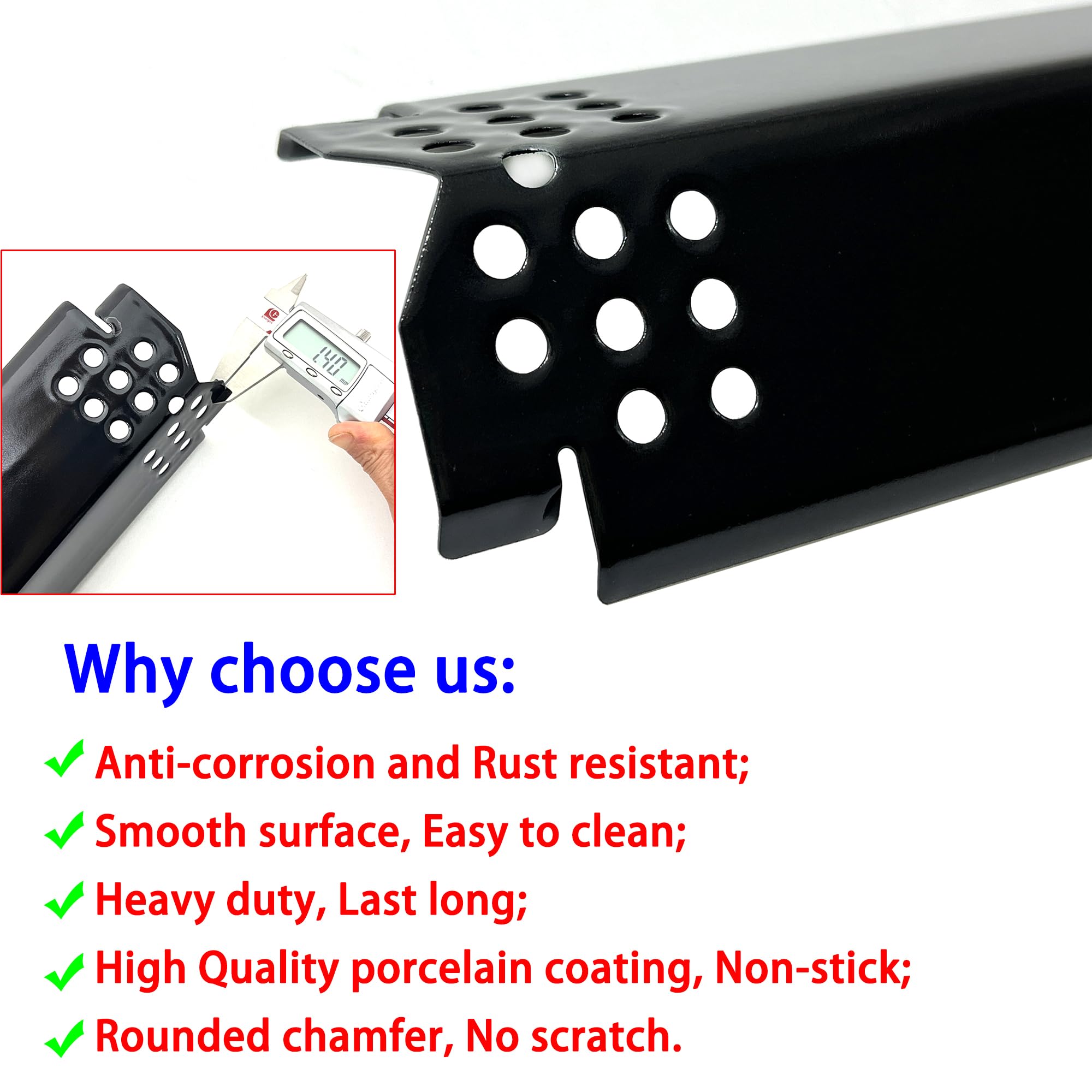Direct Store DP148 porcelain steel plates are easy to clean after grilling.