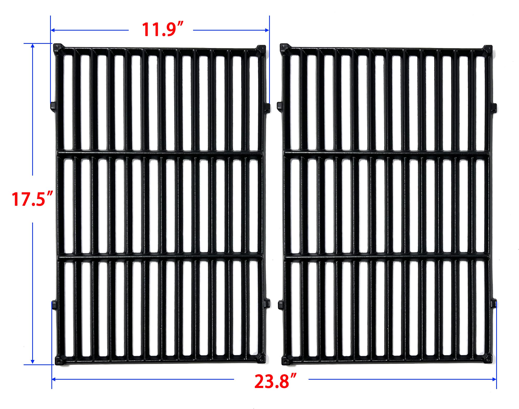 Direct Store DC130 cast iron grates replacement for Weber Spirit and Genesis models during grilling.