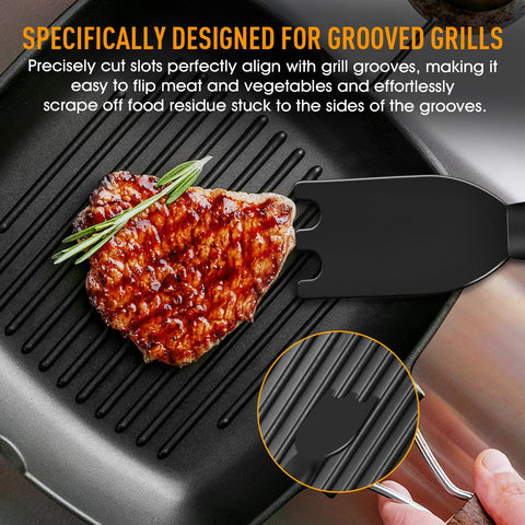 Dirvcp scraper edge protects non-stick coatings during cleaning