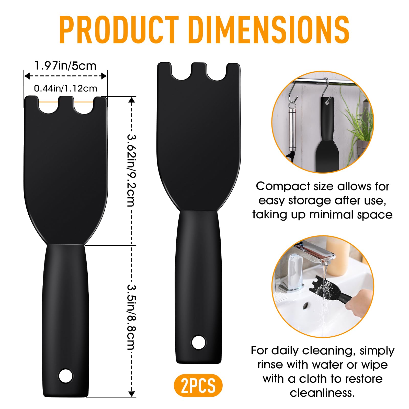 Dirvcp precision groove scraper with 0.44 inch grooves for deep cleaning