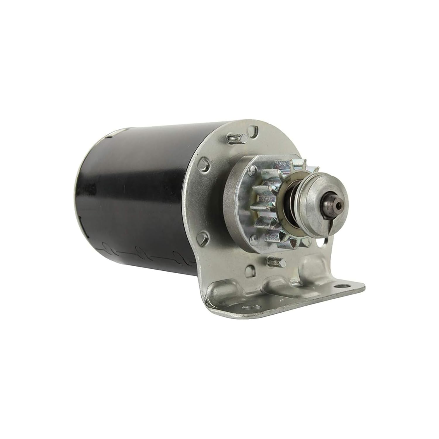 Discount Starter & Alternator 5777N front view on Briggs Stratton engine, showcasing rugged construction.