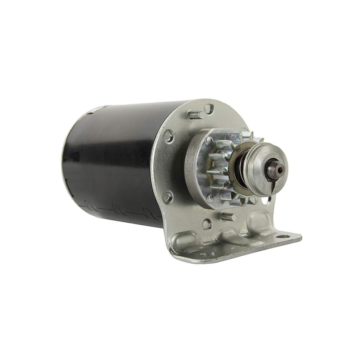 Discount Starter & Alternator 5777N front view on Briggs Stratton engine, showcasing rugged construction.