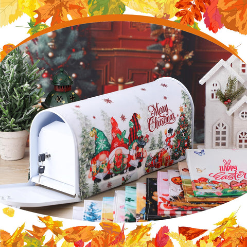 Dispowreath spring gnome mailbox cover enhances outdoor spaces with whimsical seasonal flair.