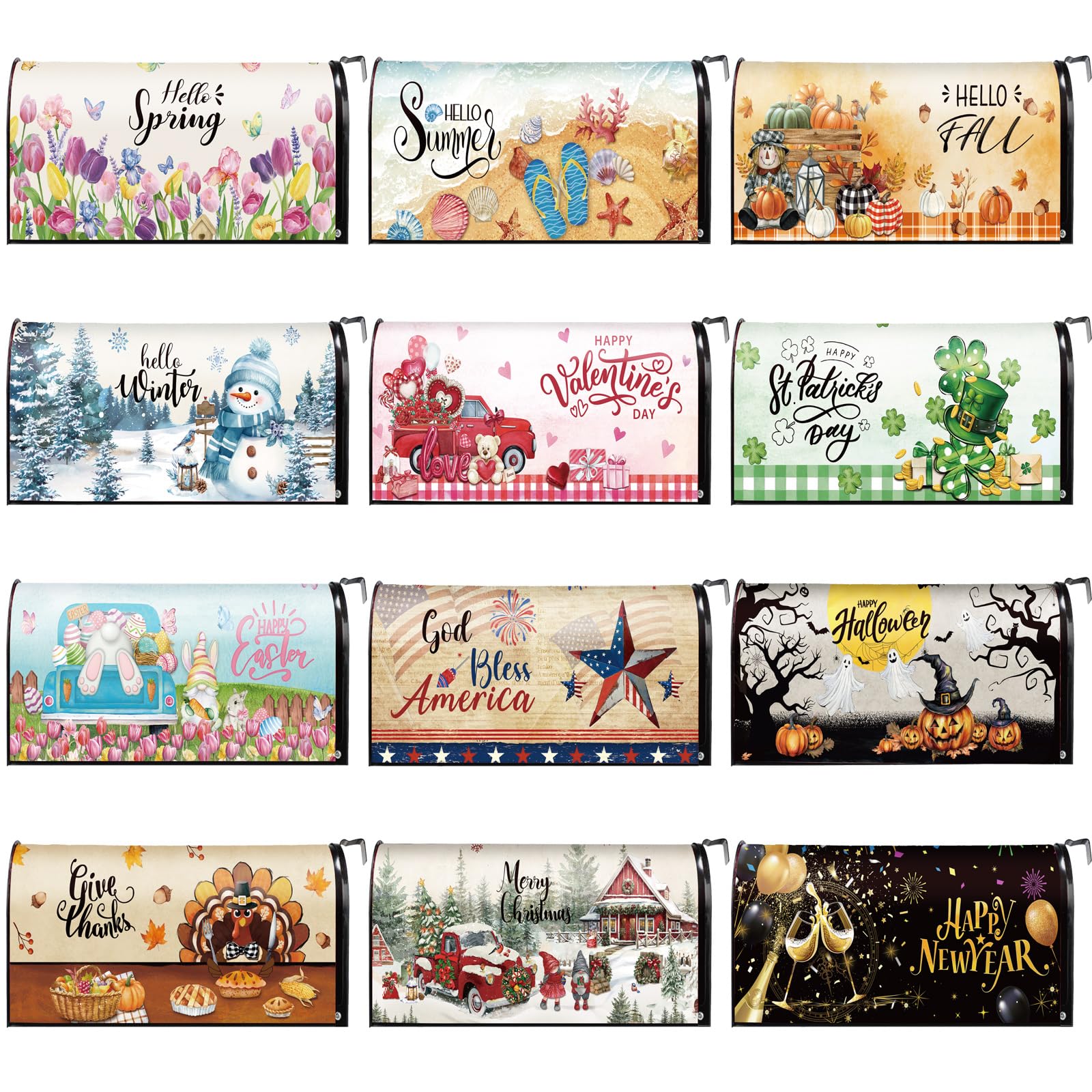 Dispowreath spring theme mailbox cover boosts seasonal curb appeal.
