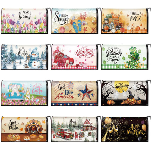 Dispowreath spring theme mailbox cover boosts seasonal curb appeal.