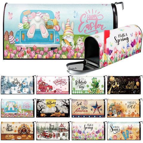 Dispowreath valentines theme mailbox cover adds festive curb charm.