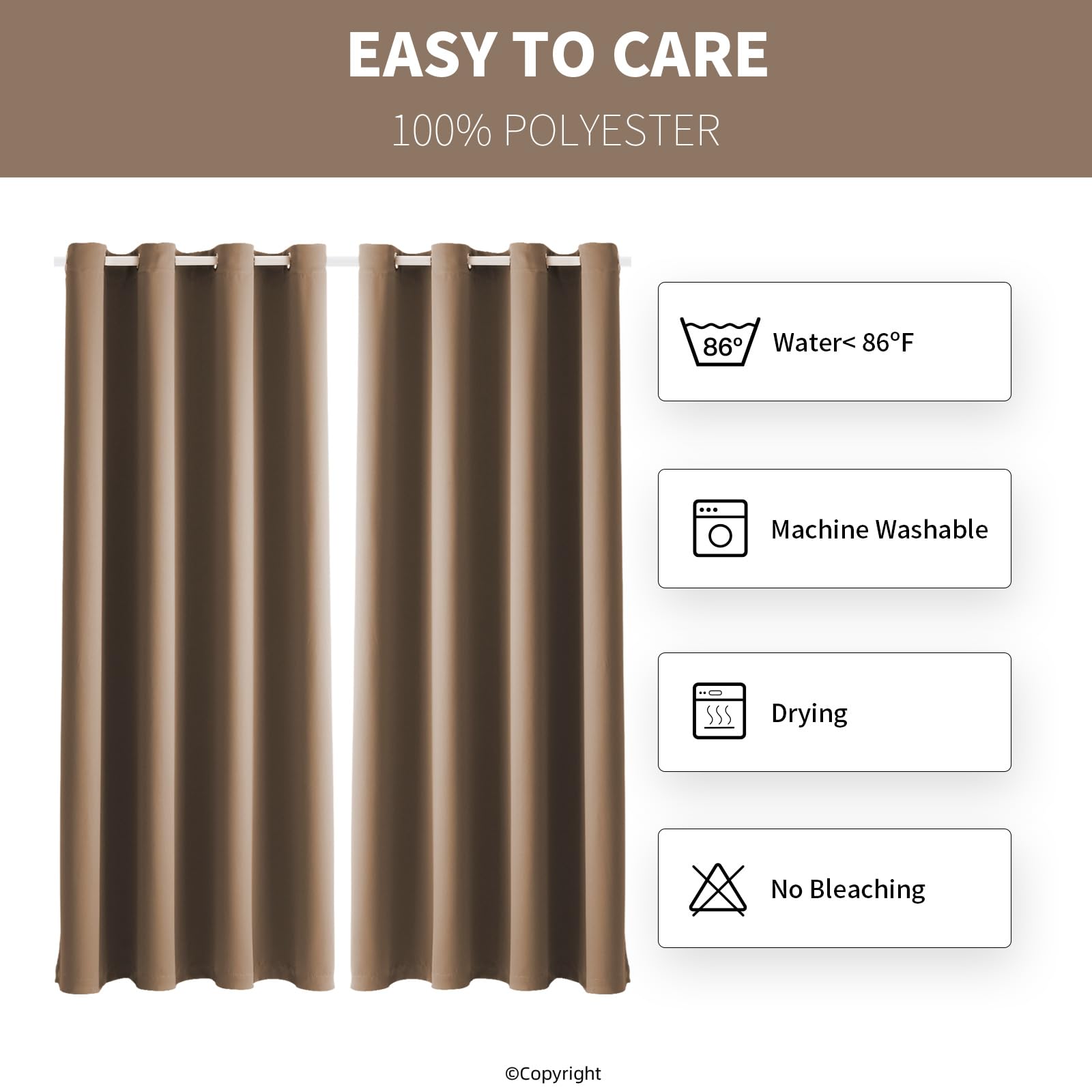 DIVA EN CAMINO DEC easy-care outdoor curtains cold wash low dry