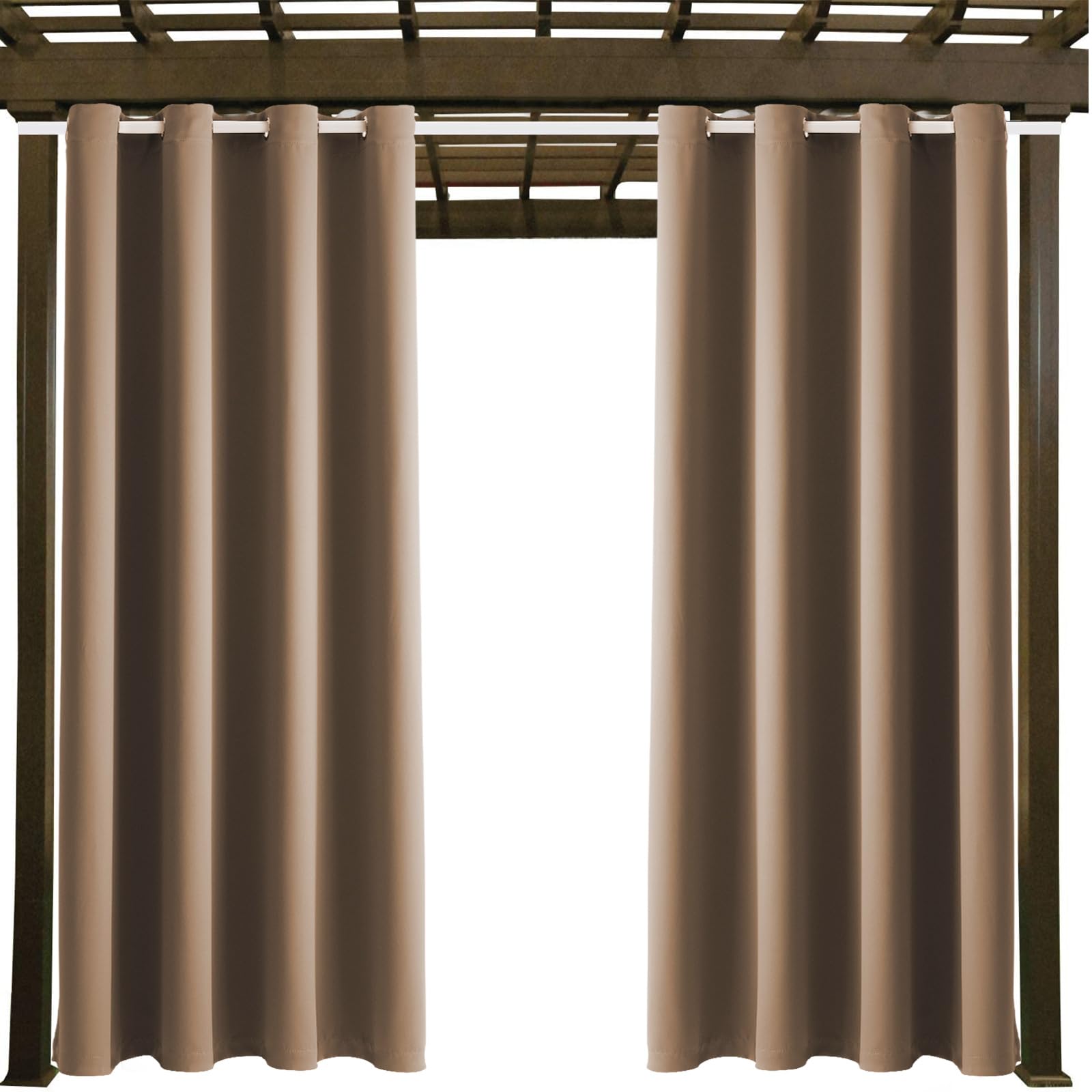 DIVA EN CAMINO DEC patio two-panel waterproof curtain 52x84 camel brown