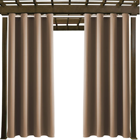 DIVA EN CAMINO DEC patio two-panel waterproof curtain 52x84 camel brown