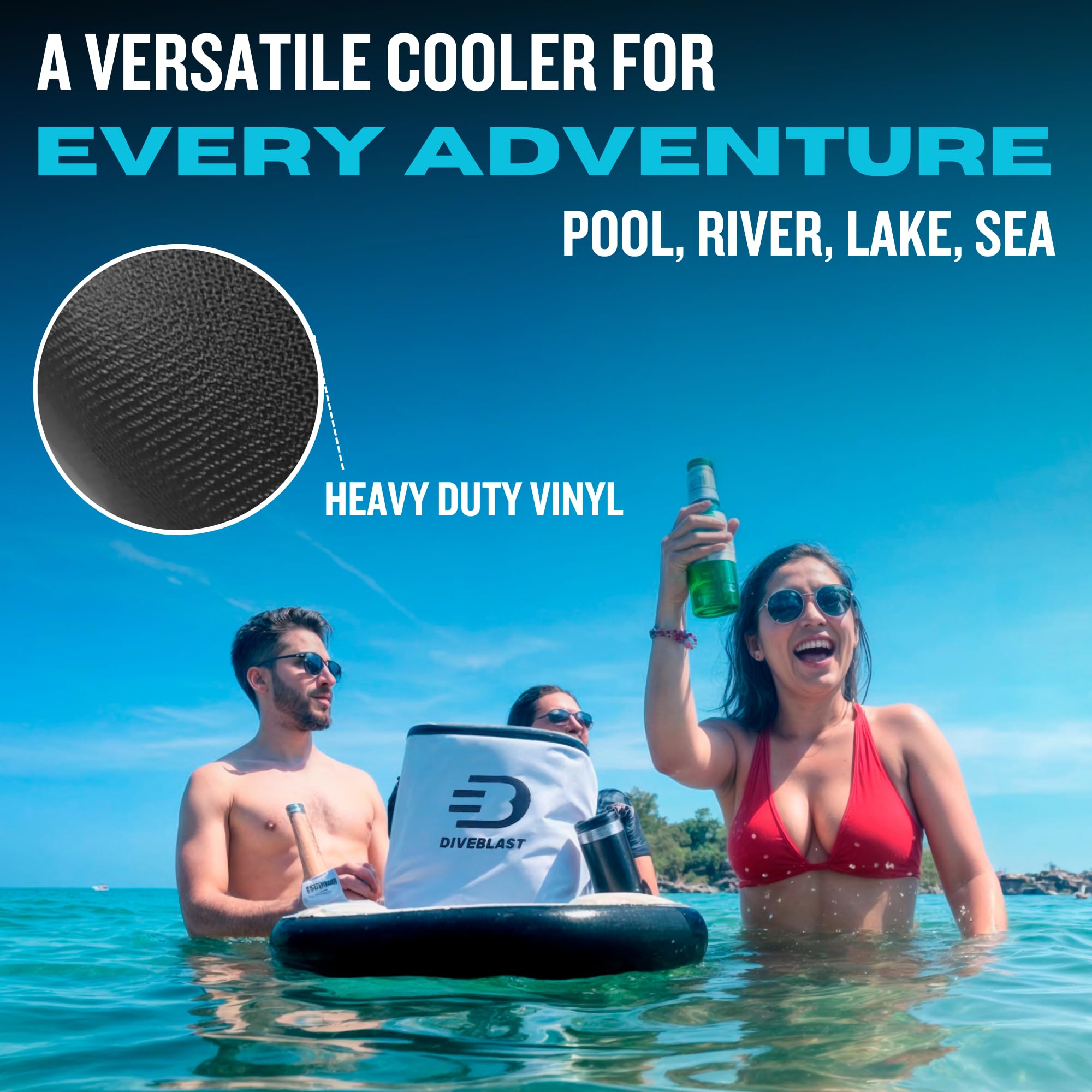 DIVEBLAST 24-can capacity with ice for river adventures.