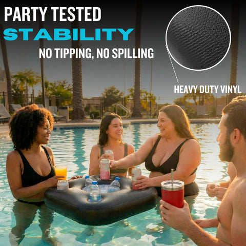DIVEBLAST floating bar for pool with drinks ready for poolside socializing