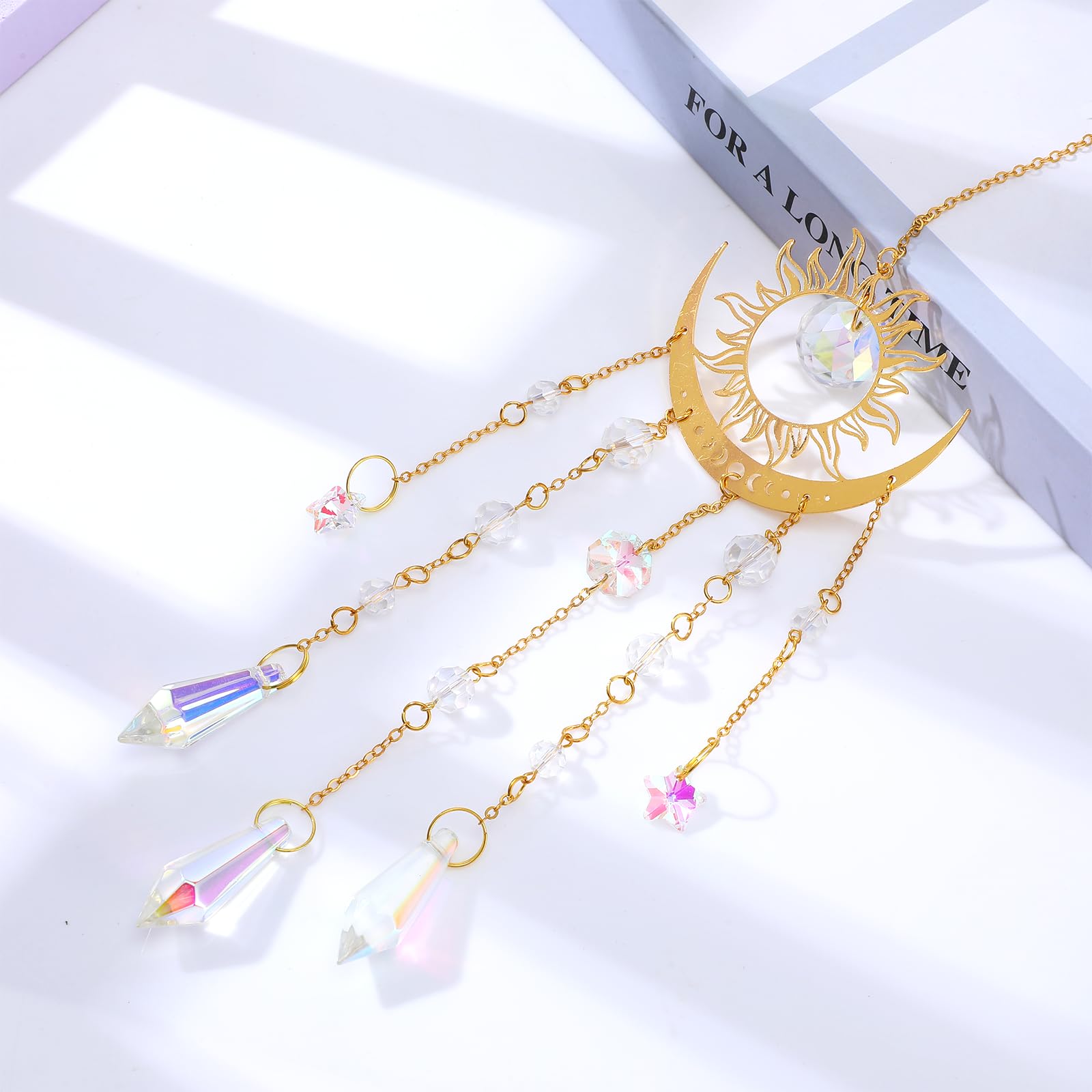 Divina Vitae minimalist crystal suncatcher enhancing any window or balcony.