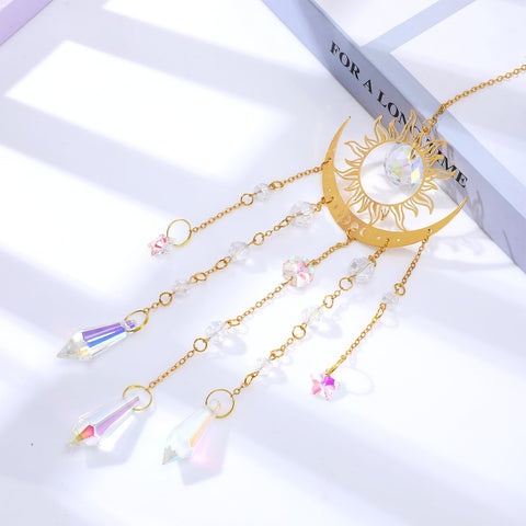 Divina Vitae minimalist crystal suncatcher enhancing any window or balcony.