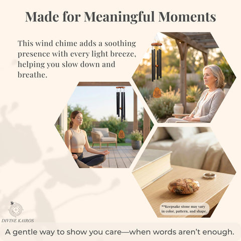 DIVINE KAIROS keepsake stone and card featured for memorial gift.