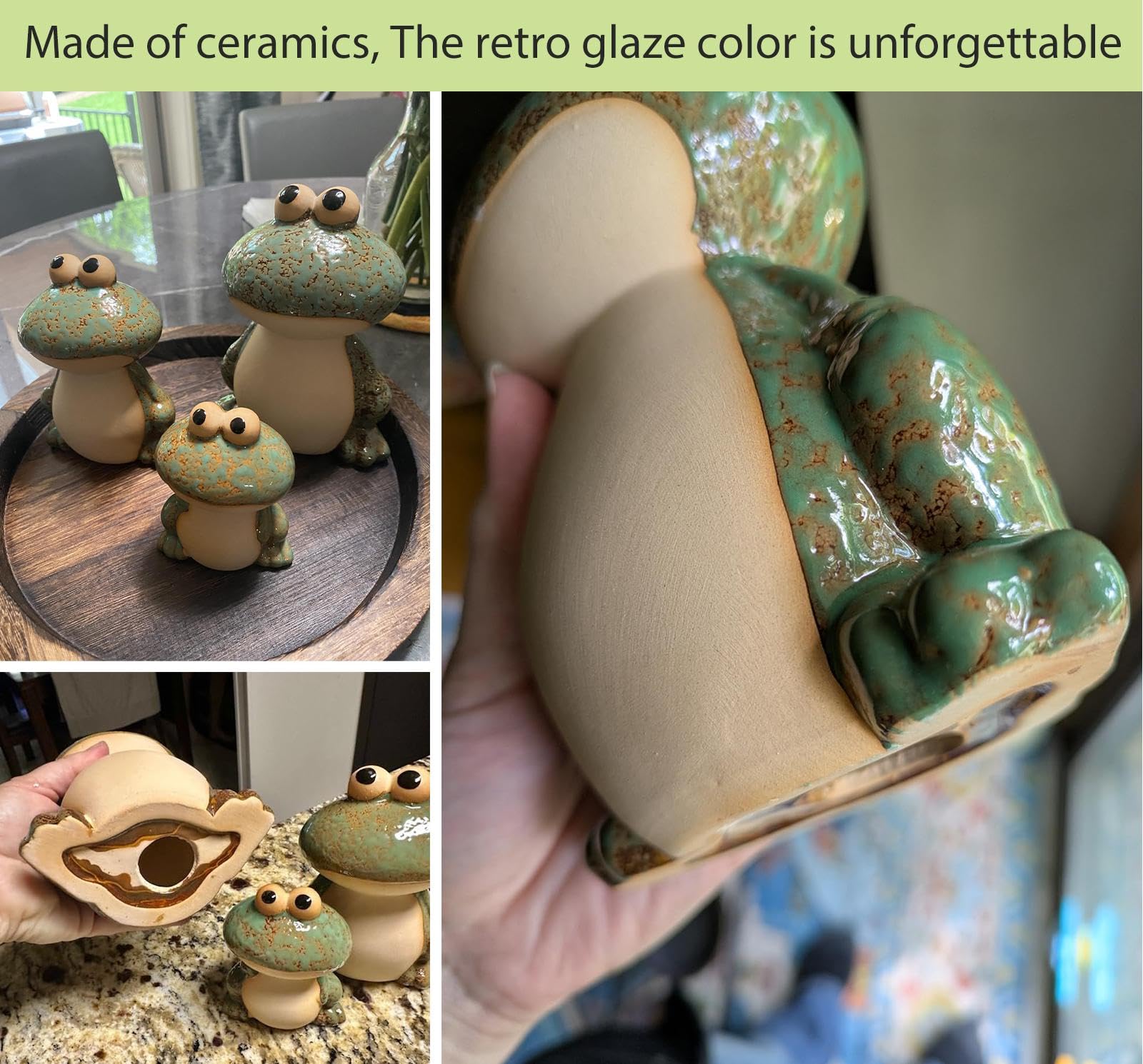 DIY Hub ceramic frog baby statue enhances fairy garden details.