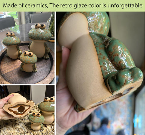 DIY Hub ceramic frog baby statue enhances fairy garden details.