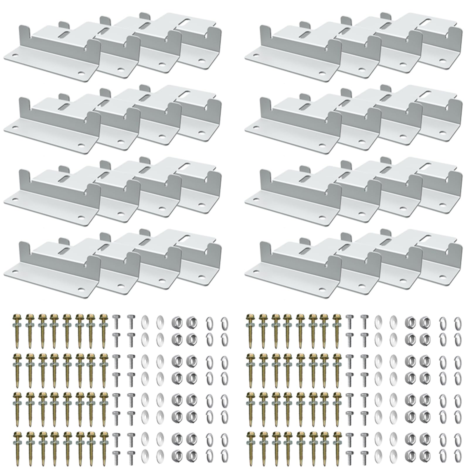 DIYIIRON 32-unit solar Z brackets assembly for secure roof or wall mounting on RVs and boats