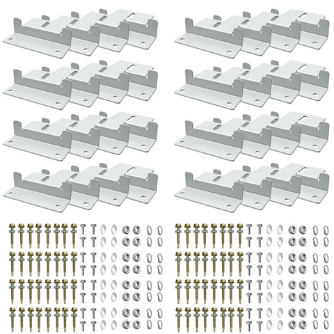 DIYIIRON 32-unit solar Z brackets assembly for secure roof or wall mounting on RVs and boats