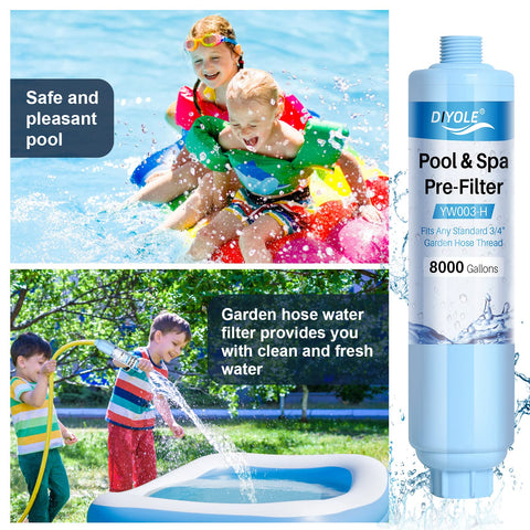 DIYOLE hose filter packaging box with clear product details