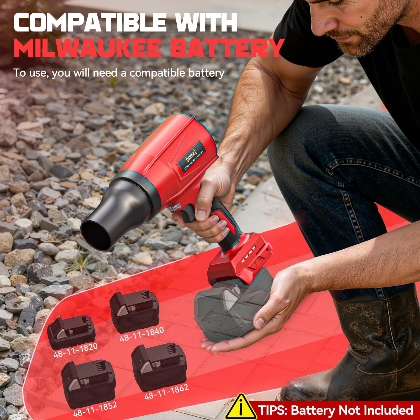DIYtoolifz Milwaukee-compatible battery blower offers flexible power on the go.