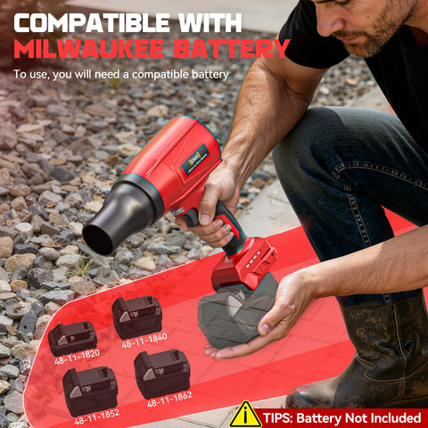 DIYtoolifz Milwaukee-compatible battery blower offers flexible power on the go.