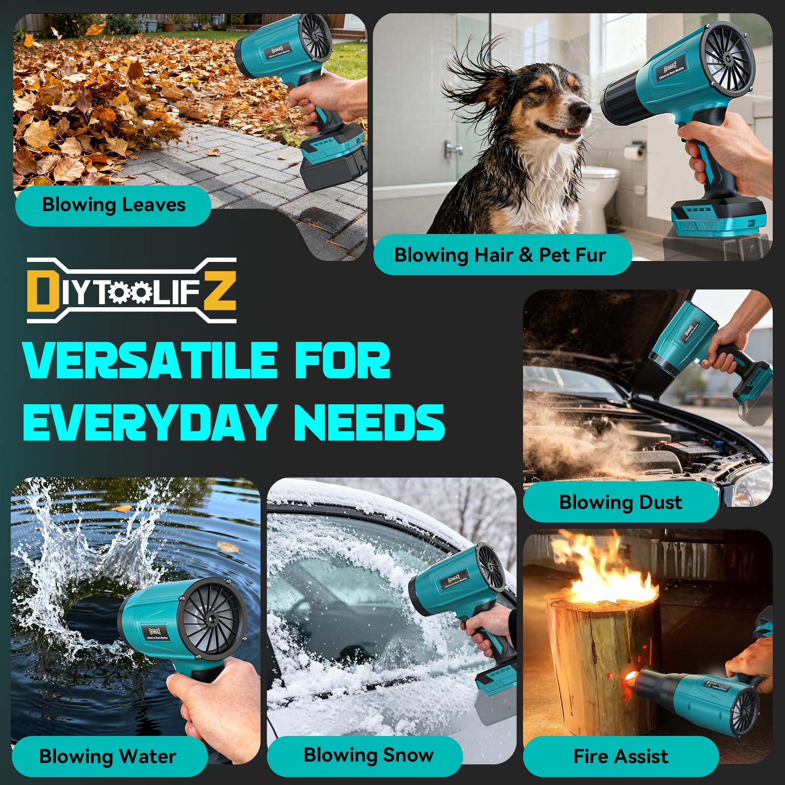 DIYtoolifz versatile cleaning uses for dust, pet hair, snow, and more