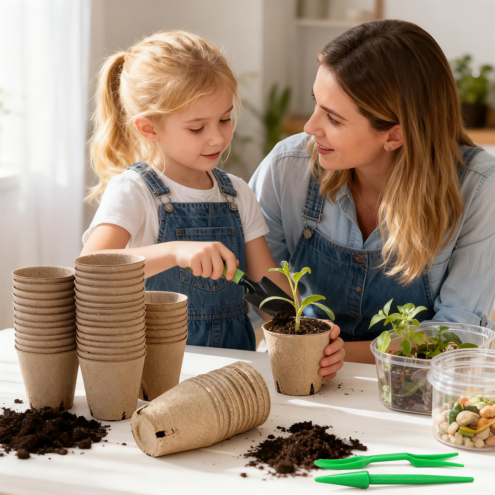 DJGINRO recyclable pulp pots offer an eco-friendly growing option for seedlings.