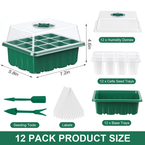 DJGINRO adjustable humidity dome with four vents for controlled germination