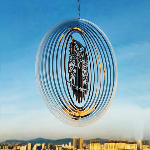 DJUAN Mirror wind-spinner deters birds on garden fences with reflective motion.