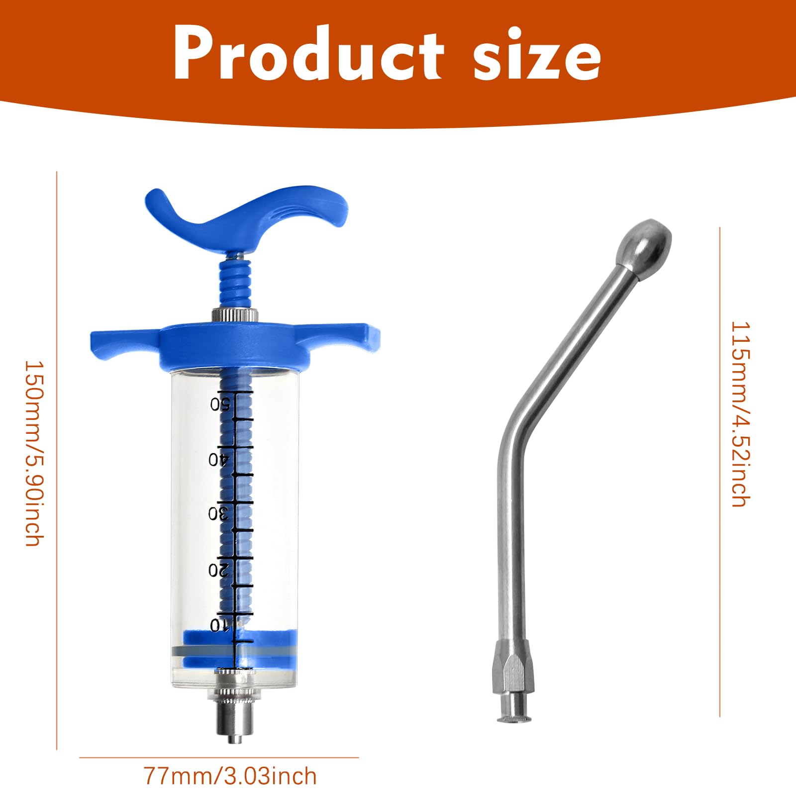Dkaikai syringe shows clear measurement scale for precise dosing