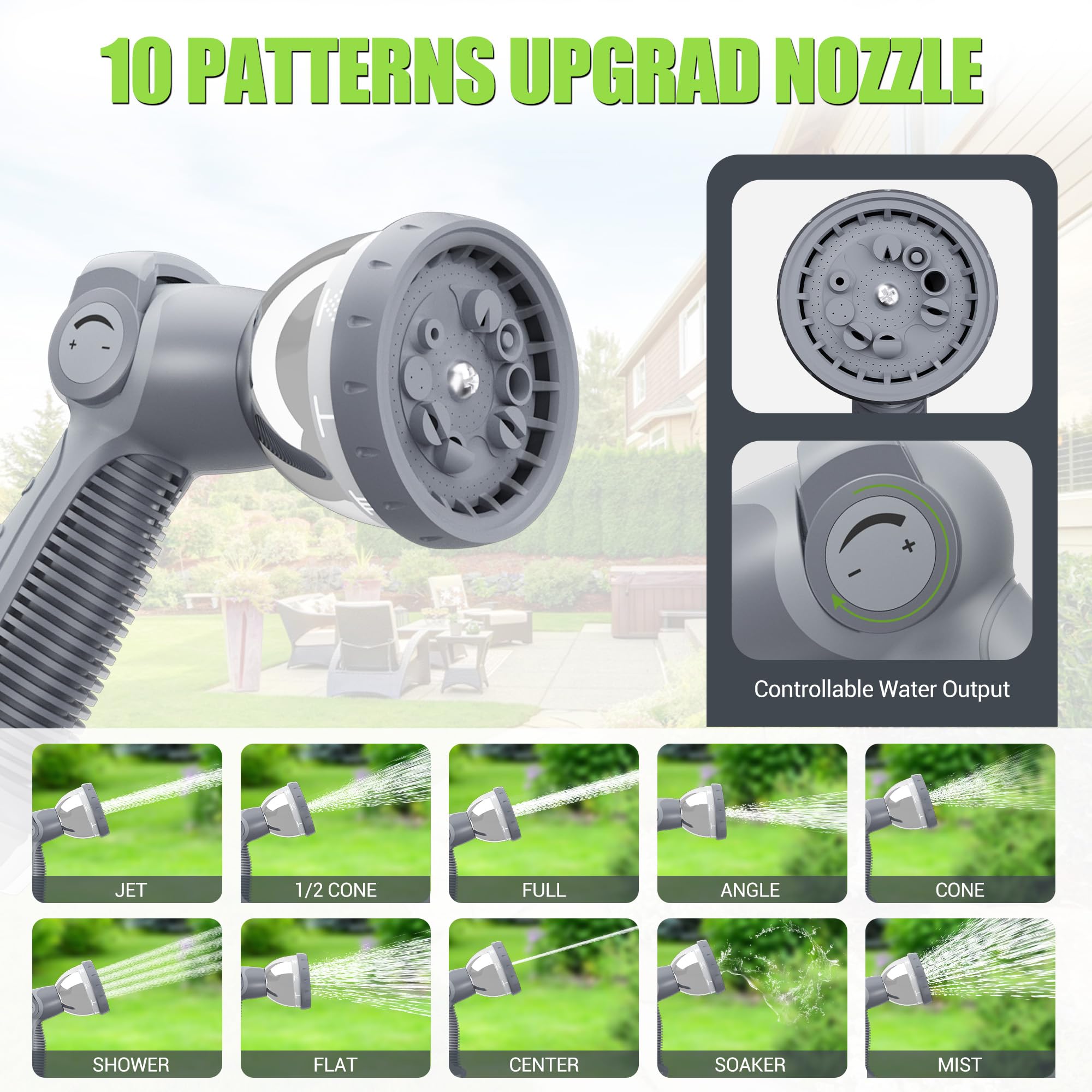 Dkenicor retractable hose reel mounted 180° bracket enables flexible reach