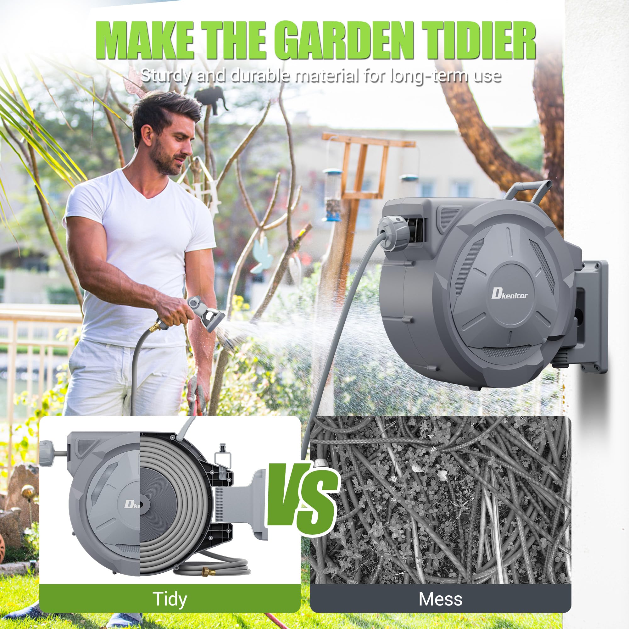 Dkenicor 10-pattern nozzle in use shows versatile spray options