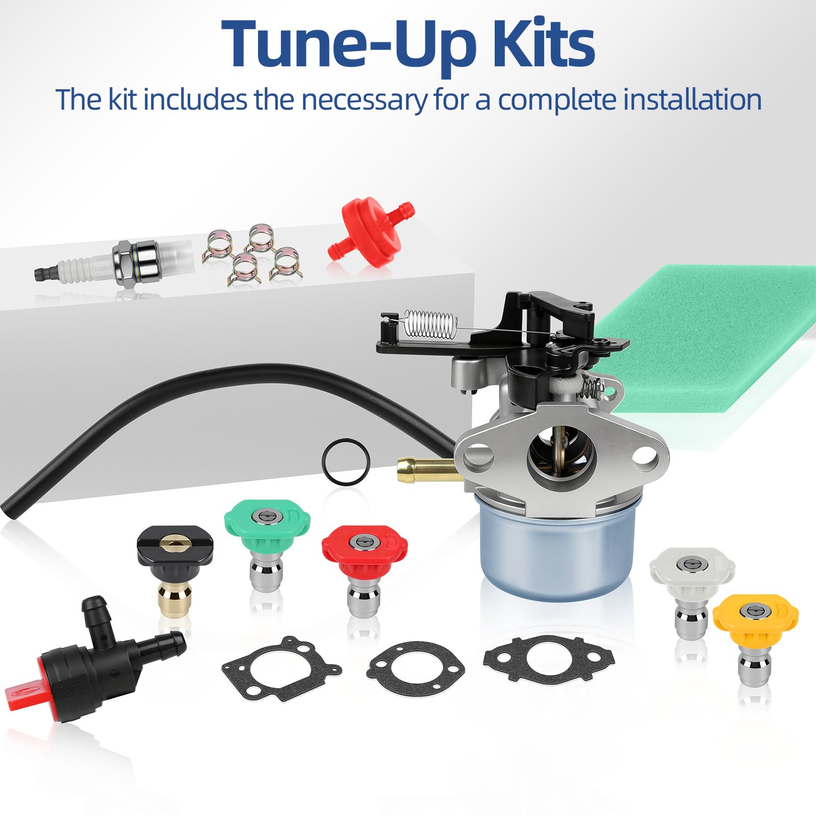 DKIIGAME carburetor kit spark plug, easy ignition for quick starts.
