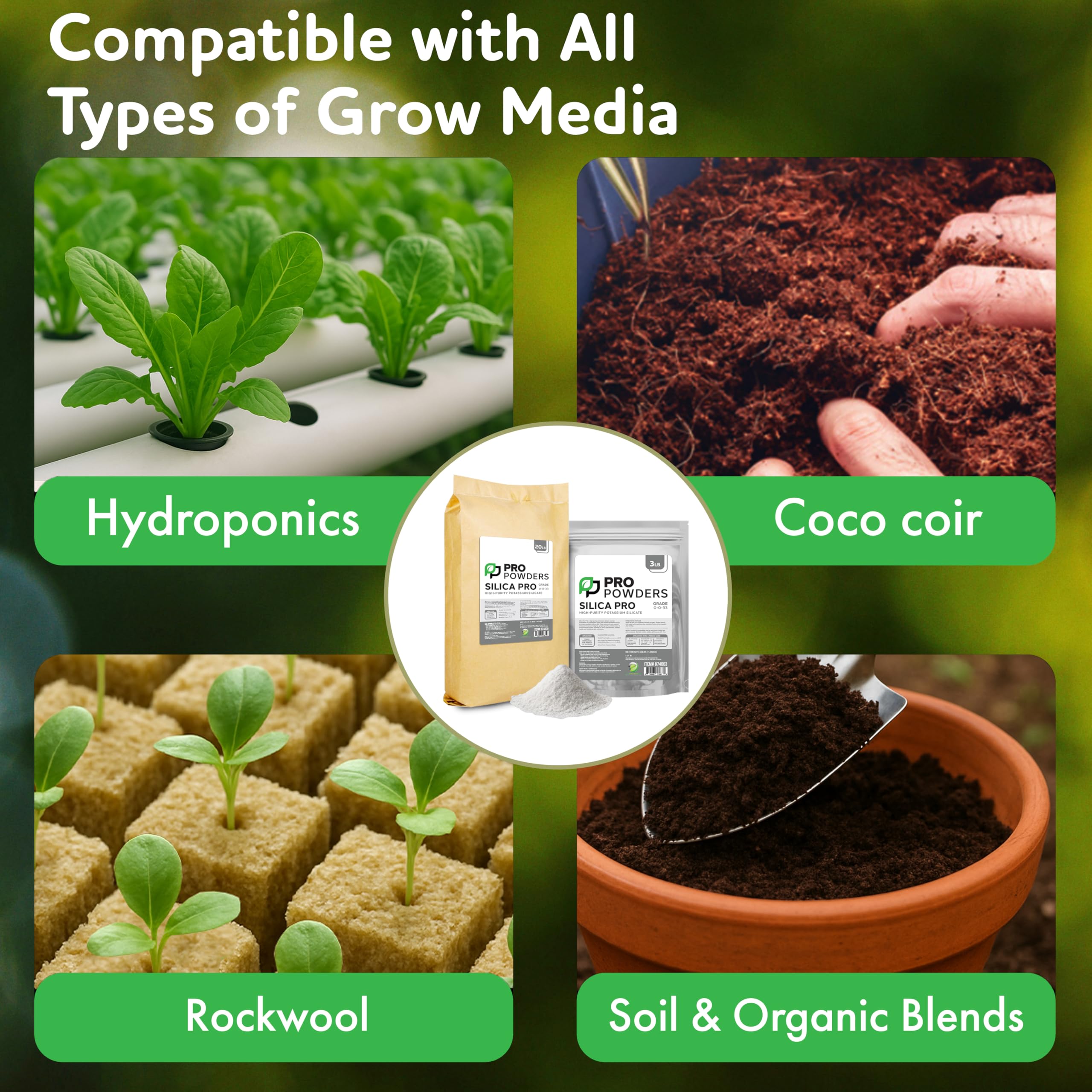 DL Wholesale Pro Powders Silica Potassium Silicate improves nutrient uptake for denser flowers