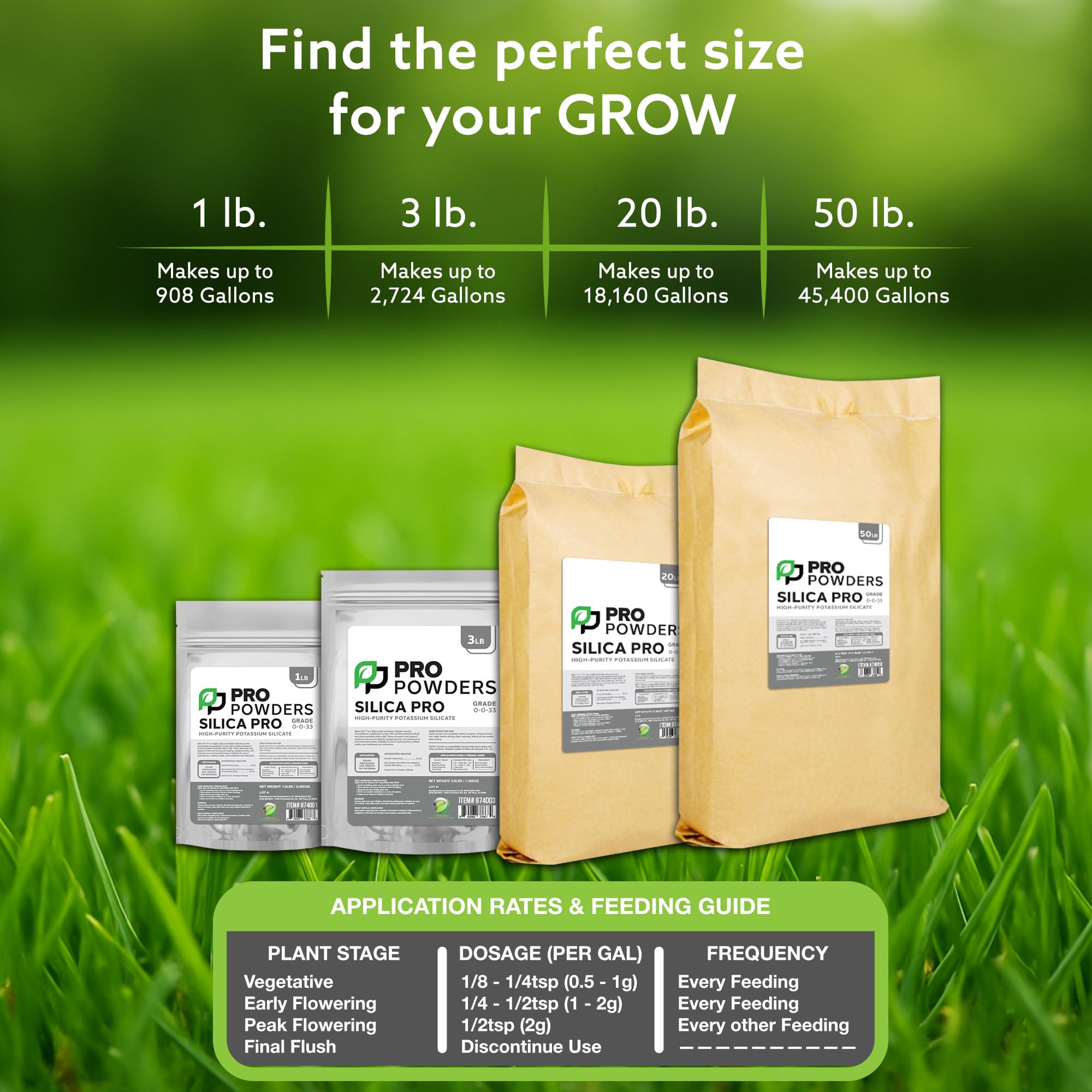 DL Wholesale Pro Powders Silica Potassium Silicate being applied as a foliar spray