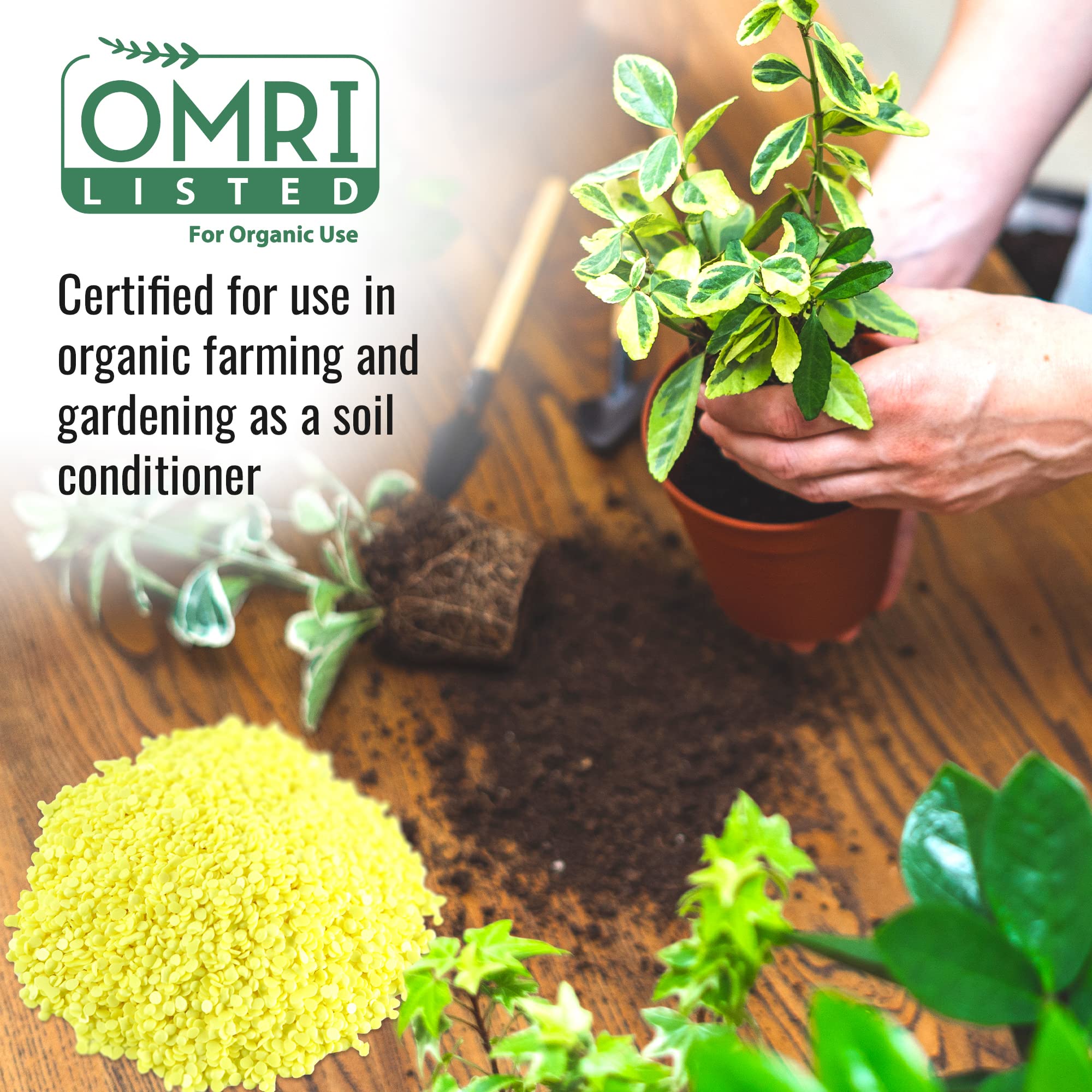 DL Wholesale sulfur bag 2lb OMRI certified label for organic gardening