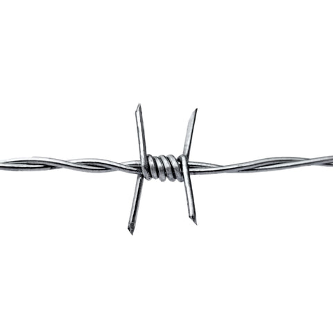 Dlh Western Real Barbed Wire 4-point closeup highlighting sharp, durable barbs.